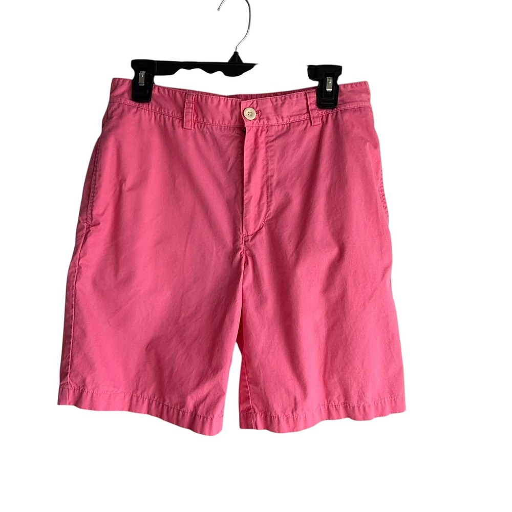 VINEYARD VINES Dark‎ Coral Pink 'Breaker ' Flat Front Mens Preppy Shorts, 32